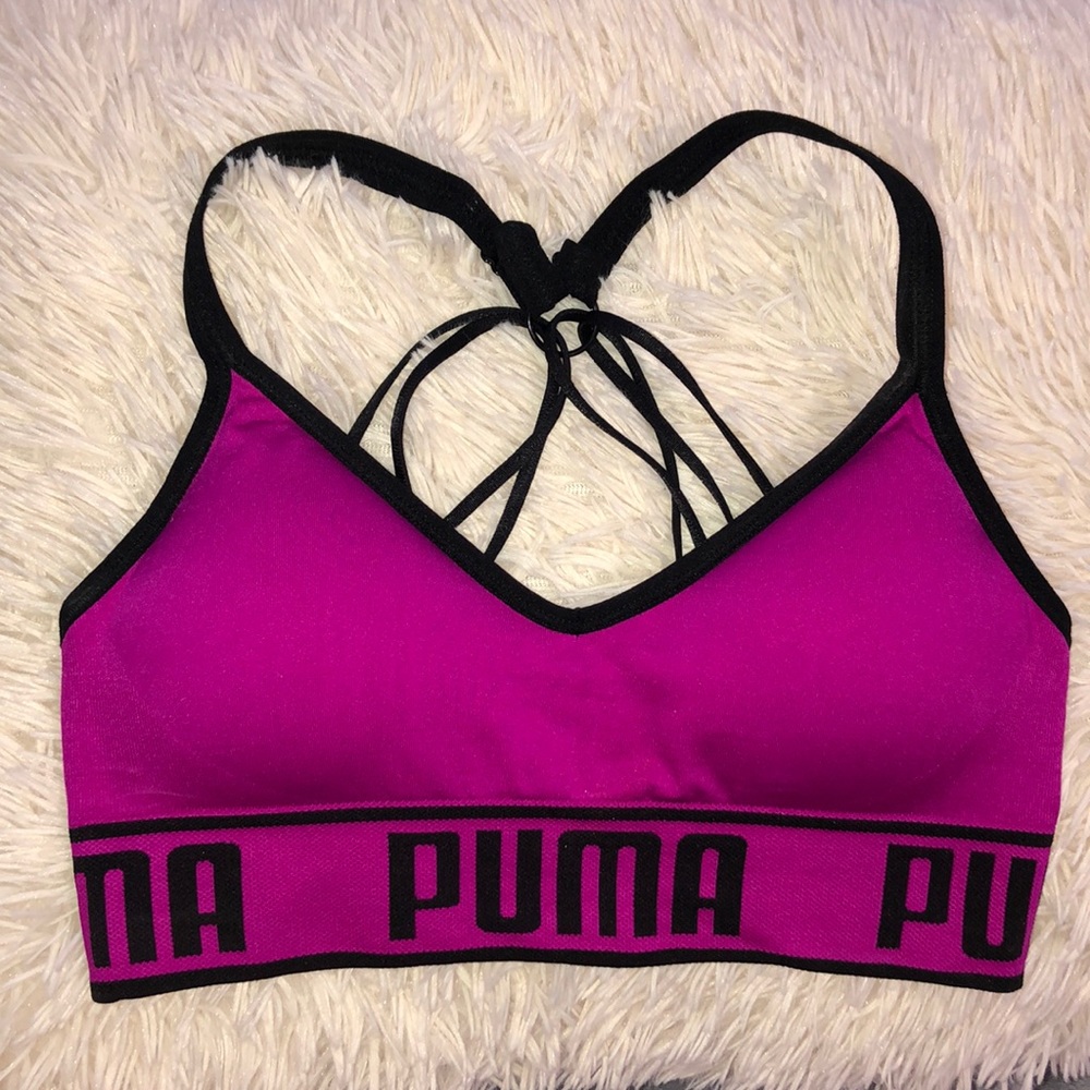 Fuchsia Puma Sports Bra